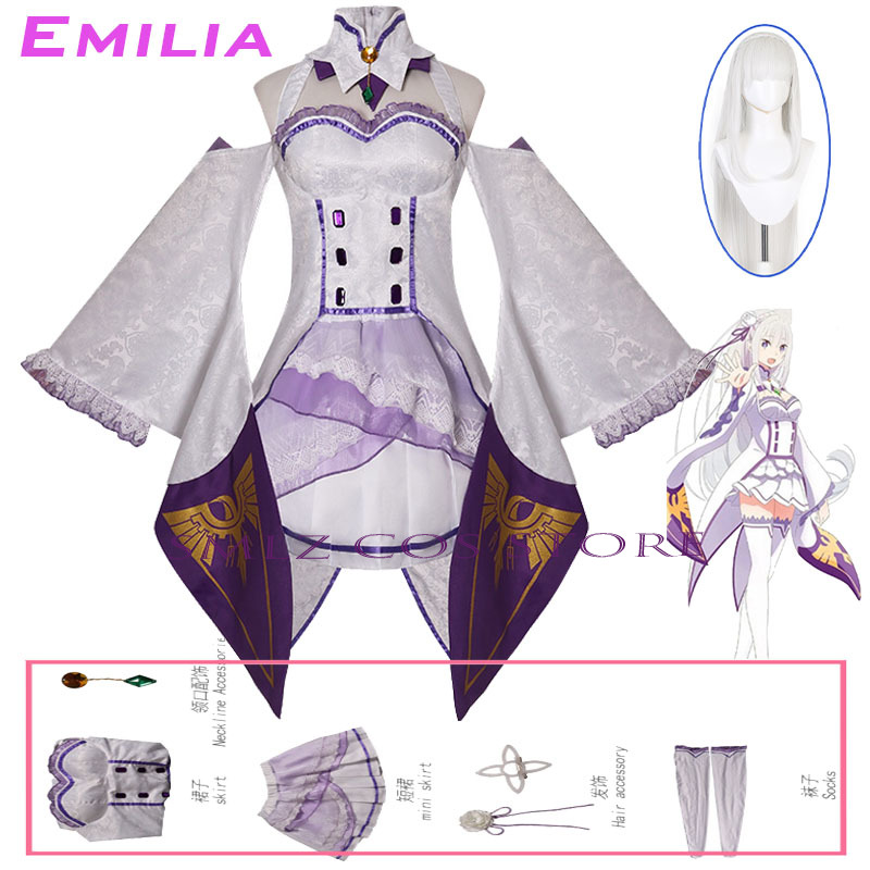 Women'S Anime Accessories - أزياء إميليا التنكرية من أنمي ريزيرو