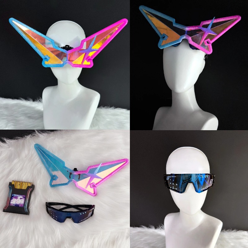 Women'S Anime Accessories - مجموعة نظارات ملونة لشخصية سيلفر وولف