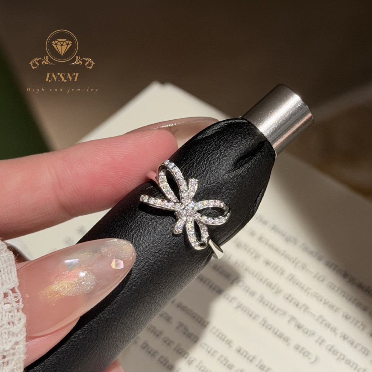 خاتم فضي مرصع بالألماس الكامل  - مراجعة Women'S Affordable Accessories وسعره