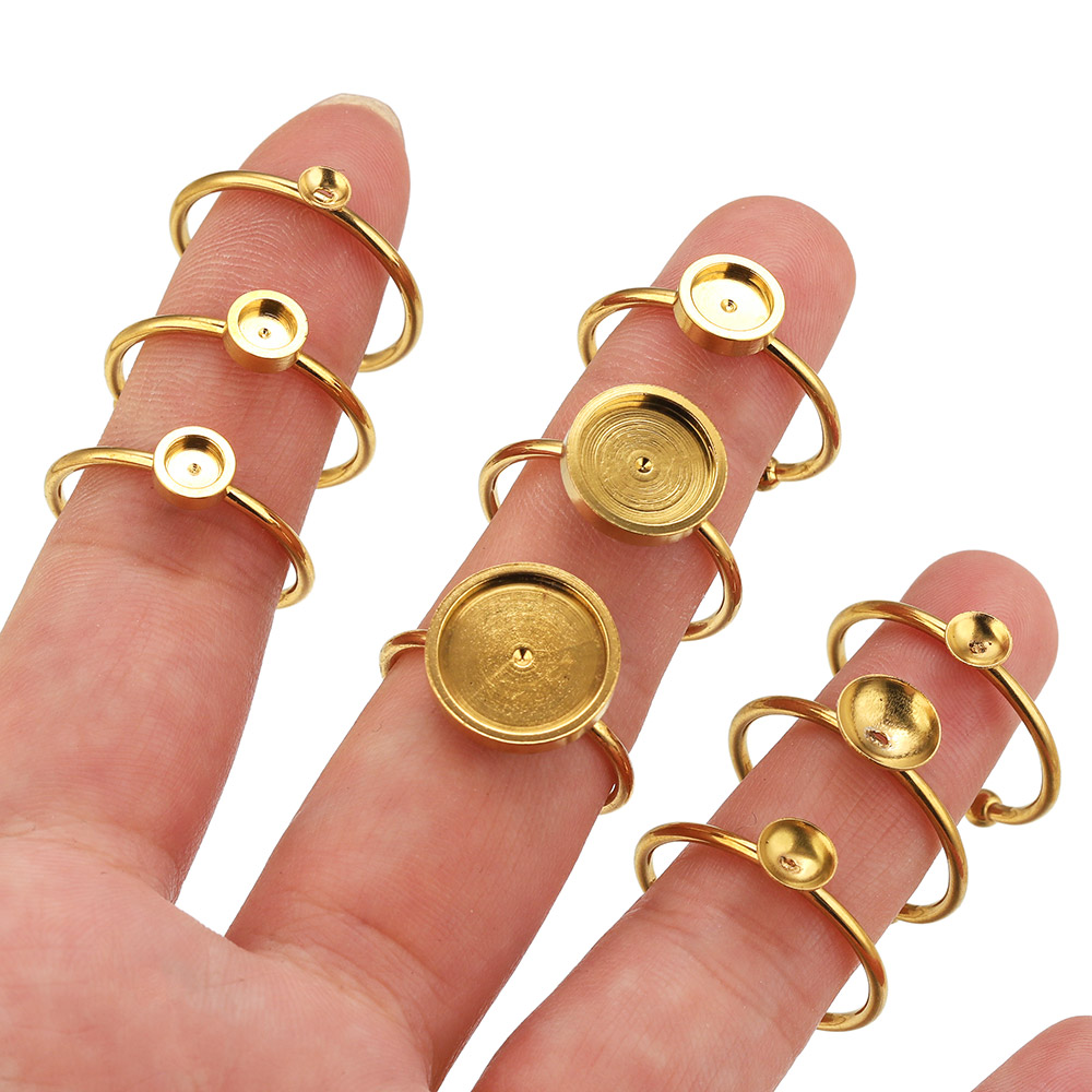10 قطع من قواعد الخواتم المستد - مراجعة Ring Set Adjustable وسعره