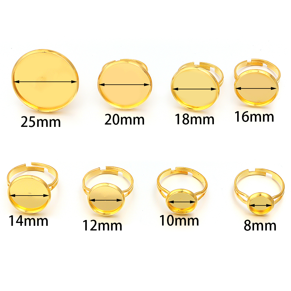 10 قطع/مجموعة قاعدة خاتم فارغة - مراجعة Ring Set Adjustable وسعره