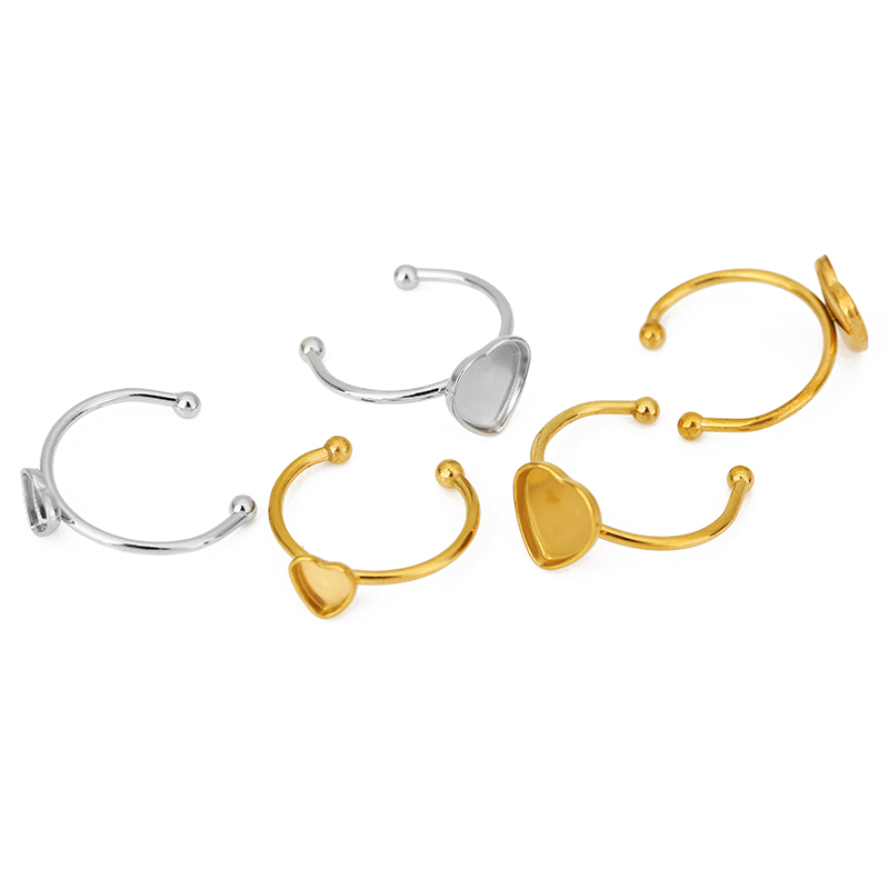 5 قطع من قواعد خواتم القلب الم - مراجعة Ring Set Adjustable وسعره