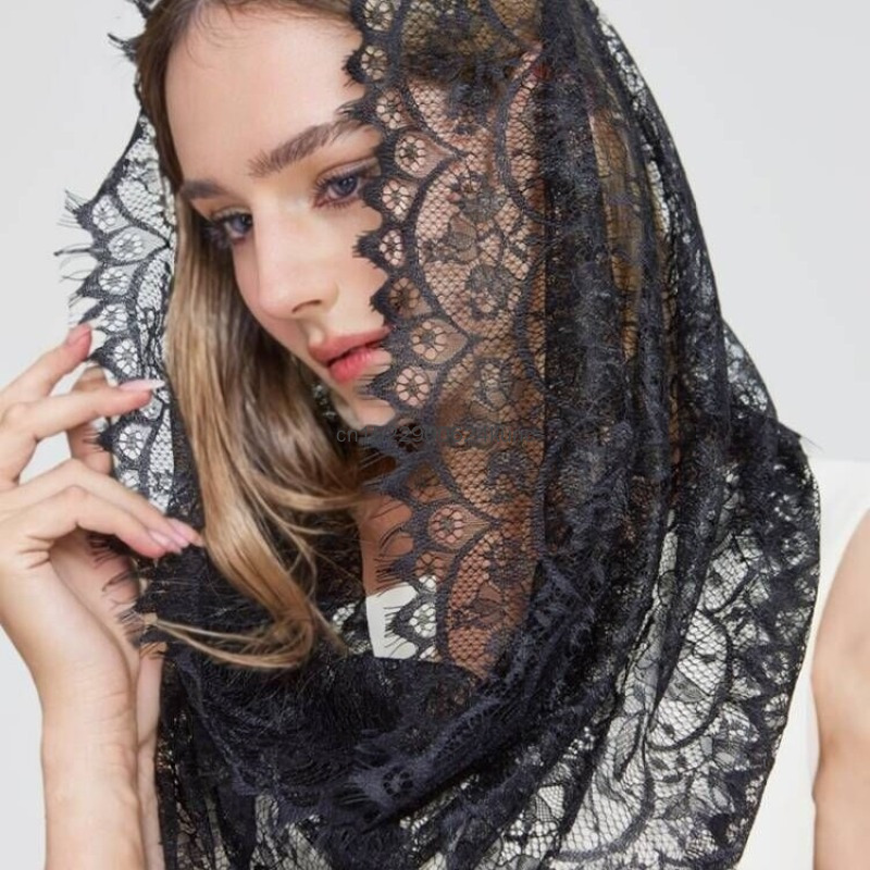 حجاب زفاف نسائي مطرز بالدانتيل - مراجعة Women Accessories India وسعره